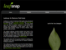Tablet Screenshot of leafsnap.com